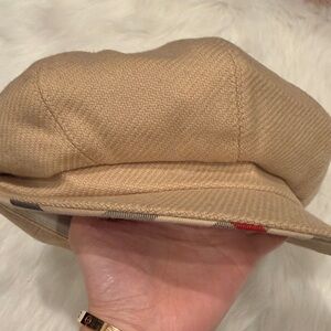 Burberry Beige Checkered Lining Cap